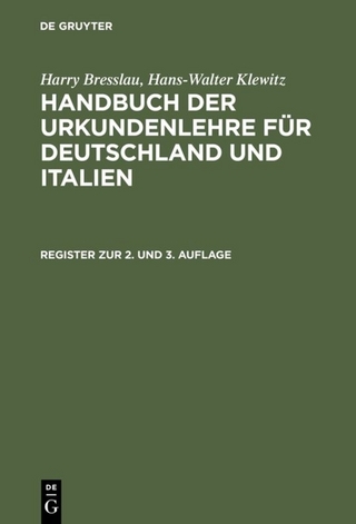 Bresslau, Harry; Klewitz, Hans-Walter: Handbuch der Urkundenlehre für Deutschland und Italien