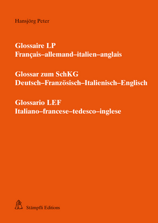 Glossaire LP - Glossar zum SchKG - Glossario LEF - Hansjörg Peter
