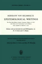 Epistemological Writings - H. von Helmholtz; Robert S. Cohen; Y. Elkana