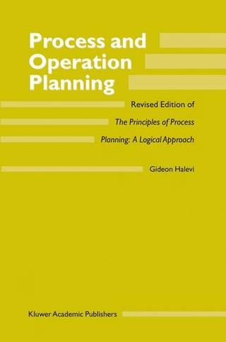 Process and Operation Planning - G. Halevi