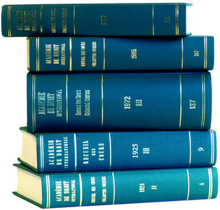 Recueil des Cours:Volume 181 (1983-Iii) - Academie de Droit International de la Haye