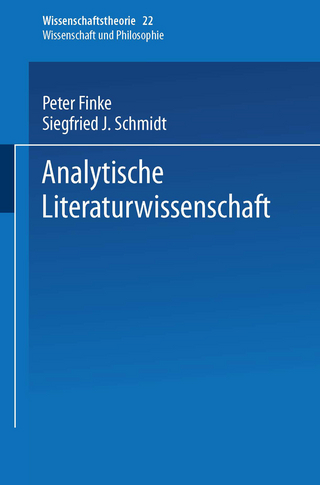 Analytische Literaturwissenschaft - Peter Finke; S. J. Schmidt