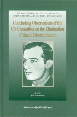 Concluding Observations of the UN Committee on the Elimination of Racial Discrimination - Leif Holmstroem