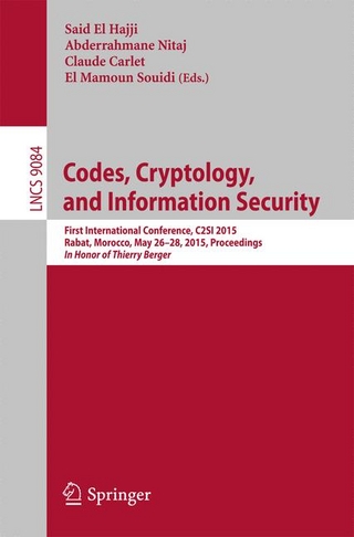 Codes, Cryptology, and Information Security - Said El Hajji; Abderrahmane Nitaj; Claude Carlet; El Mamoun Souidi