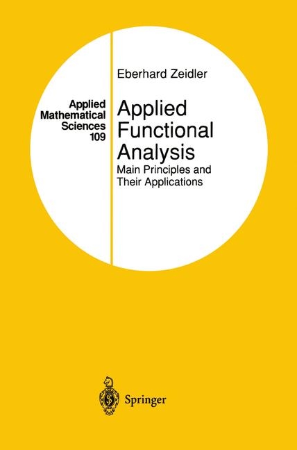 Applied Functional Analysis -  Eberhard Zeidler