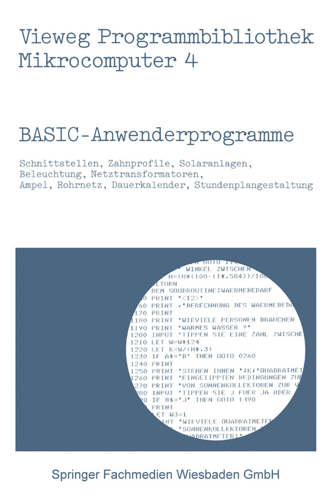 BASIC-Anwenderprogramme - Peter Frahm, Werner Hürlimann, Helmut Richter, Harald Schumny, Achim Stößer, Wilfried Wendt