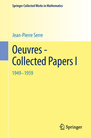 Oeuvres - Collected Papers I - Jean-Pierre Serre