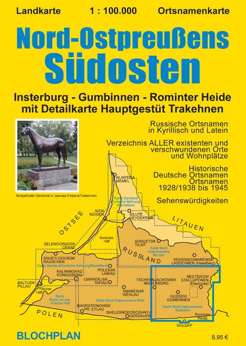 Landkarte Nord-Ostpreußens Südosten, 1:100.000 - Dirk Bloch