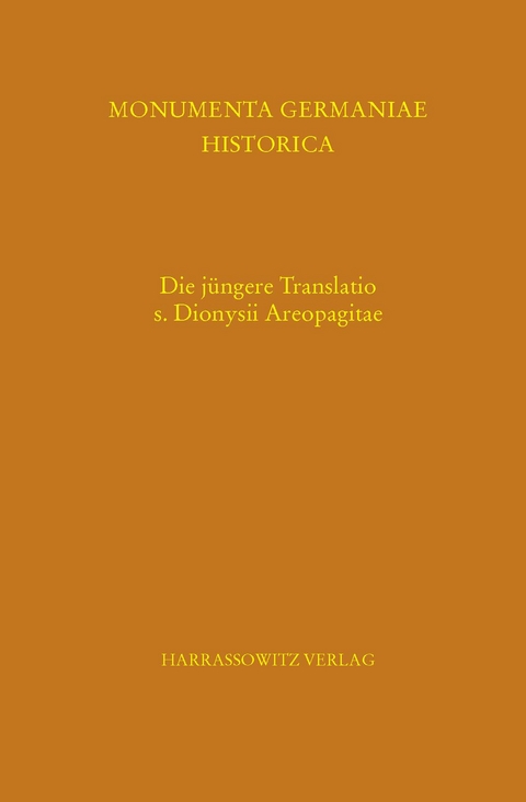 Die jüngere Translatio s. Dionysii Areopagitae - 