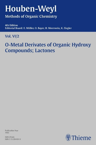 Houben-Weyl Methods of Organic Chemistry Vol. VI/2, 4th Edition - Peter Müller; Heidi Müller-Dolezal; Wolfgang Schellhammer; Fritz Schmidt; Friedrich Sinn; Renate Sto