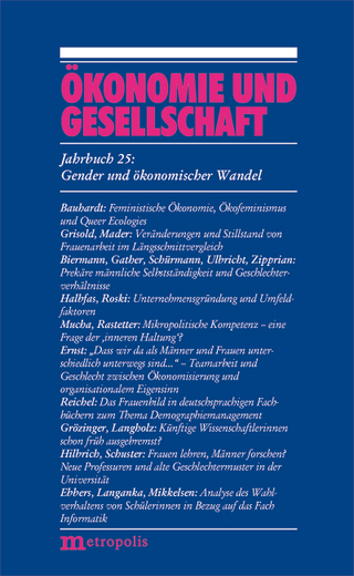 Ökonomie und Gesellschaft / Gender und ökonomischer Wandel - Ilona Ebbers; Brigitte G Halbfas; Daniela Rastetter