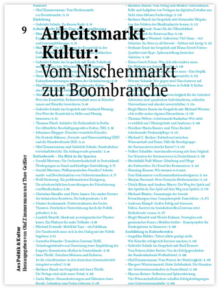 Arbeitsmarkt Kultur: Vom Nischenmarkt zur Boombranche - Olaf Zimmermann; Max Fuchs; Alexander Skipis; Andreas Joh. Wiesand; Olaf Zimmermann