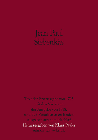 Siebenkäs - Jean Paul Jean Paul; Klaus Pauler