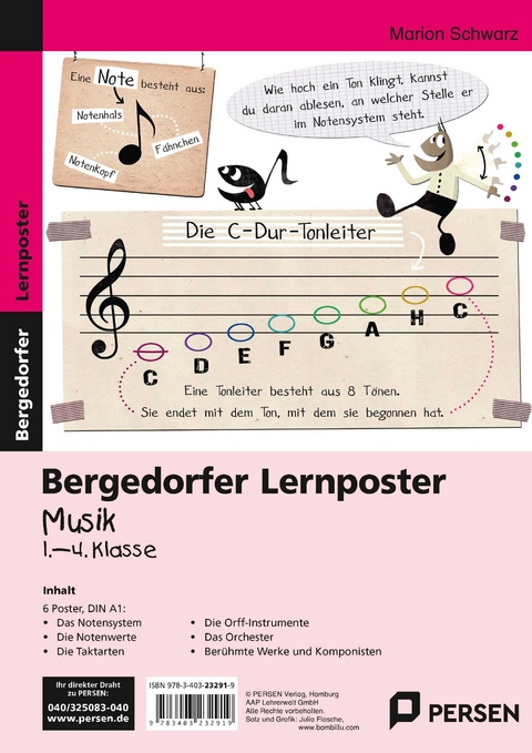 Lernposter Musik - 1.-4. Klasse - Marion Schwarz