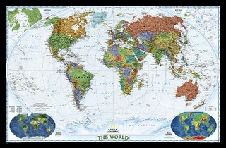 World Decorator, Enlarged & Tubed - National Geographic Maps