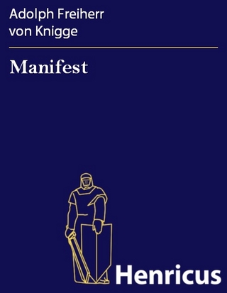 Manifest - Adolph Freiherr von Knigge