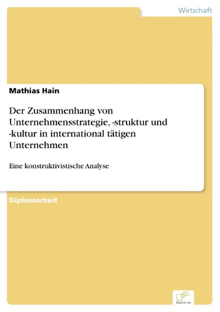 Der Zusammenhang von Unternehmensstrategie, -struktur und -kultur in international tätigen Unternehmen - Mathias Hain