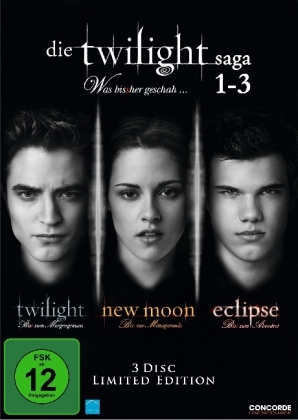 Die Twilight-Saga 1-3, Was bisher geschah, 3 DVDs (Limited Edition)
