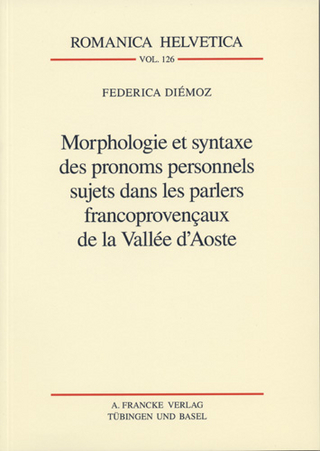 Morphologie et syntaxe des pronoms personnels sujets... - Federica Diémoz