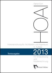 HOAI 2013  – Textausgabe - Rainer Eich