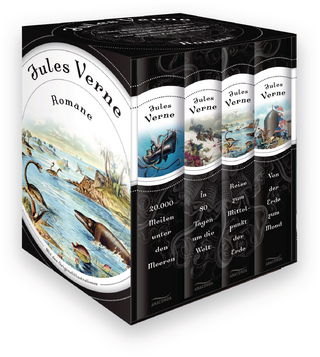 Jules Verne, Romane (20.000 Meilen unter den Meeren - In 80 Tagen um die Welt - Reise zum Mittelpunkt der Erde - Von der Erde zum Mond) (4 Bände im Schuber) - Jules Verne