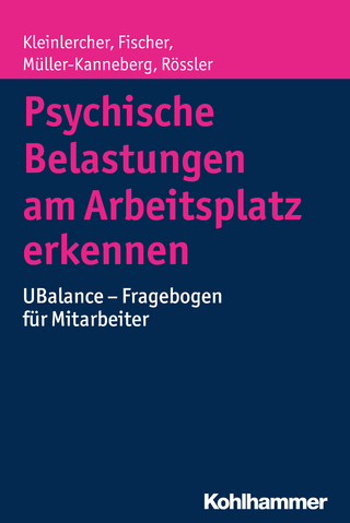 Psychische Belastungen am Arbeitsplatz erkennen - Kai-Michael Kleinlercher; Sebastian Fischer; Brita Müller-Kanneberg; Wulf Rössler