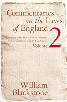 Commentaries on the Laws of England, Volume 2 - Blackstone William Blackstone