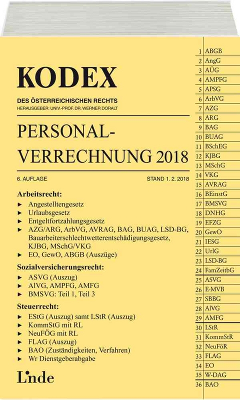 KODEX Personalverrechnung 2018 - Josef Hofbauer