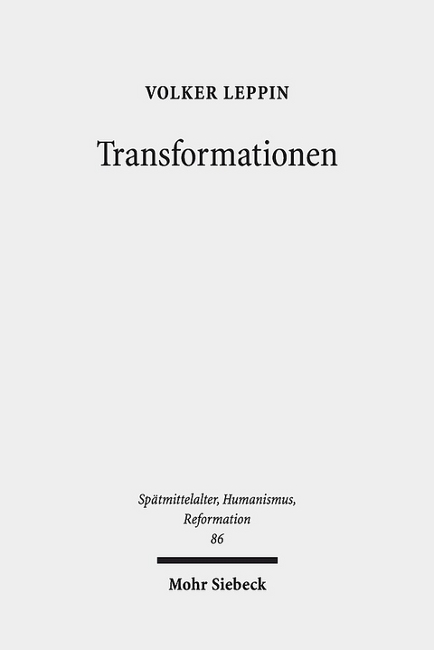 Transformationen - Volker Leppin
