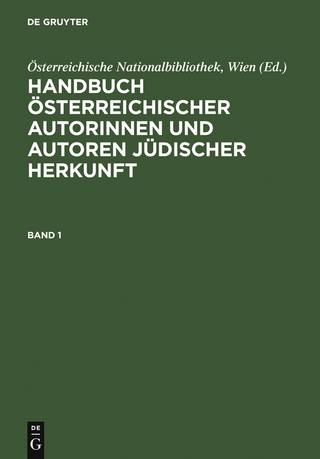 Handbuch österreichischer Autorinnen und Autoren jüdischer Herkunft - Wien Österreichische Nationalbibliothek; Susanne Blumesberger; Michael Doppelhofer; Gabriele Mauthe