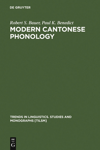 Modern Cantonese Phonology - Robert S. Bauer; Paul K. Benedict