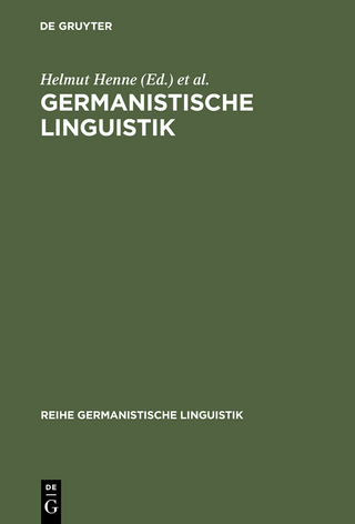 Germanistische Linguistik - Helmut Henne; Horst Sitta; Herbert Ernst Wiegand