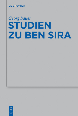 Studien zu Ben Sira - Georg Sauer