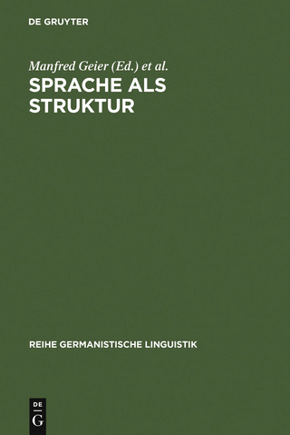 Sprache als Struktur - Manfred Geier; Manfred Kohrt; Christoph Küper; Franz Marschallek