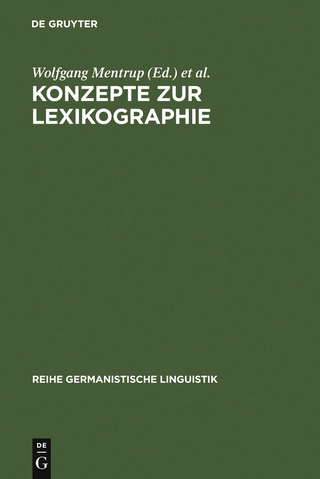 Konzepte zur Lexikographie - Wolfgang Mentrup; 1981; Mannheim&gt; Lexikographisches Colloquium &lt;3