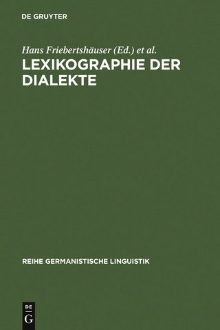 Lexikographie der Dialekte - Hans Friebertshäuser; Heinrich J. Dingeldein; Theorie; Geschichte &lt;4; 1985; Marburg&gt; Lexikogra