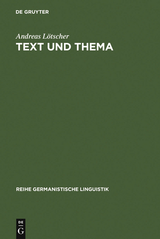 Text und Thema - Andreas Lötscher
