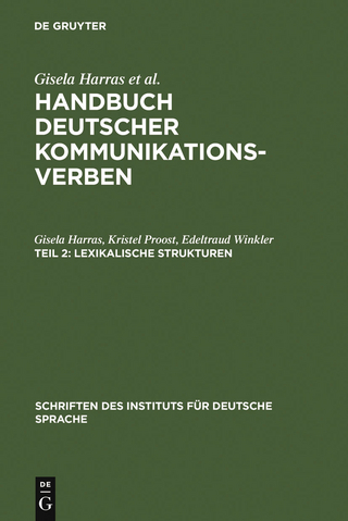 Lexikalische Strukturen - Gisela Harras; Kristel Proost; Edeltraud Winkler