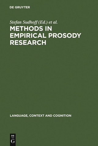 Methods in Empirical Prosody Research - Stefan Sudhoff; Denisa Lenertova; Roland Meyer; Sandra Pappert; Petra Augurzky; Ina Mleinek; Nicole