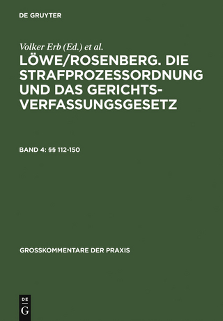 §§ 112-150 - Hans Hilger; Sabine Gless; Klaus Lüderssen; Matthias Jahn
