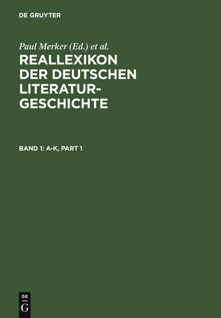 Reallexikon der deutschen Literaturgeschichte - Paul Merker; Werner Kohlschmidt; Wolfgang Stammler; Wolfgang Mohr