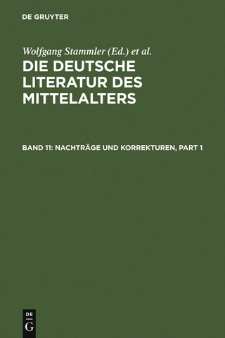 Nachträge und Korrekturen - Wolfgang Stammler; Burghart Wachinger; Christine Stöllinger-Löser