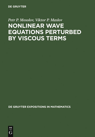 Nonlinear Wave Equations Perturbed by Viscous Terms - Petr P. Mosolov; Viktor P. Maslov