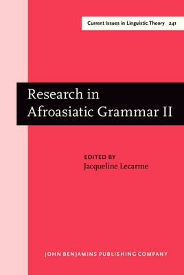 Research in Afroasiatic Grammar II - Lecarme Jacqueline Lecarme