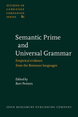 Semantic Primes and Universal Grammar - Peeters Bert Peeters