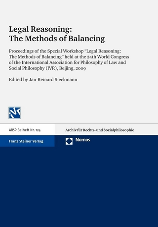 Legal Reasoning: The Methods of Balancing - Jan-Reinard Sieckmann