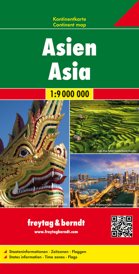 Asien, Kontinentkarte 1:9 Mio., freytag & berndt