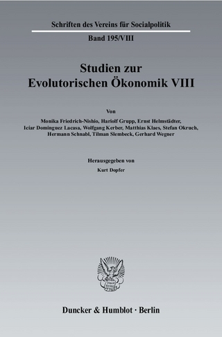 Studien zur Evolutorischen Ökonomik VIII. - Kurt Dopfer