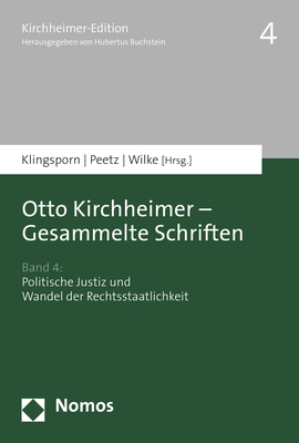 Otto Kirchheimer - Gesammelte Schriften - Lisa Klingsporn; Merete Peetz; Christiane Wilke
