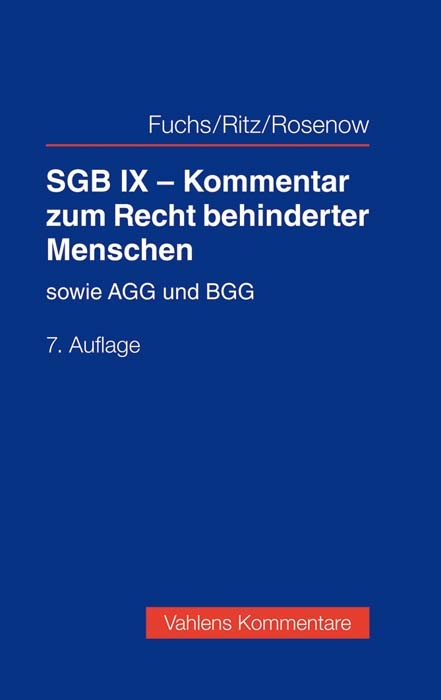 SGB IX - Kommentar zum Recht behinderter Menschen - Karl Jung, Horst Cramer, Harry Fuchs, Hans-Günther Ritz, Roland Rosenow